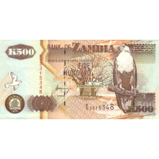 P39c Zambia - 500 Kwacha Year 2001